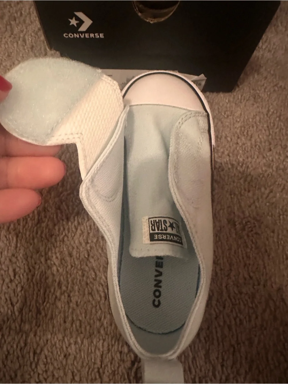 Brand new girls Converse Kids winter slay Mint Slip-On sneakers size 10